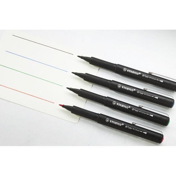 STABILO dr!ver Fineliner Medium Schwarz, Blau, Grün, Rot 4 Stück(e), 7 image