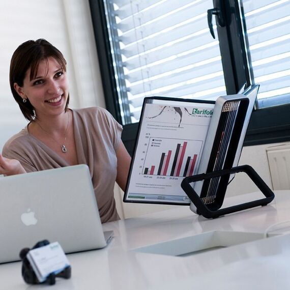 Tarifold VEO Desk Dokumentenanzeige-Karussell Tisch/Bank Porträt A4, 3 image