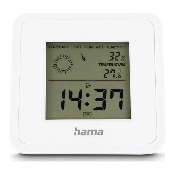 Hama Borneo Elektronisches Umgebungsthermometer Drinnen Weiß
