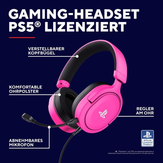Trust GXT 498P Forta Kopfhörer Kabelgebunden Kopfband Gaming Pink, Farbe: Pink, Länge: 1,2 m, 6 image