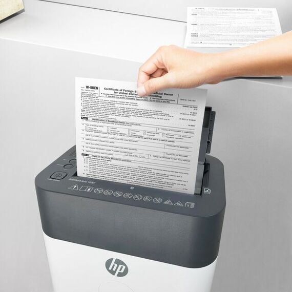 HP OneShred Auto 100CC Aktenvernichter Kreuzschreddern 68 dB 22 cm Weiß, 7 image