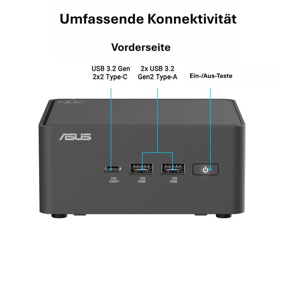ASUS NUC 15 Pro Tall PC Kit RNUC15CRHC700002 (Intel Core 7 240H Prozessor, Intel Arc Grafik, Intel WiFi 7, Bluetooth 5.4, ohne Betriebssystem, mit EU-Netzkabel, bis 99 TOPS KI-Leistung, unterstützt OpenClaw & Hermes Agent, 24/7 Betrieb)