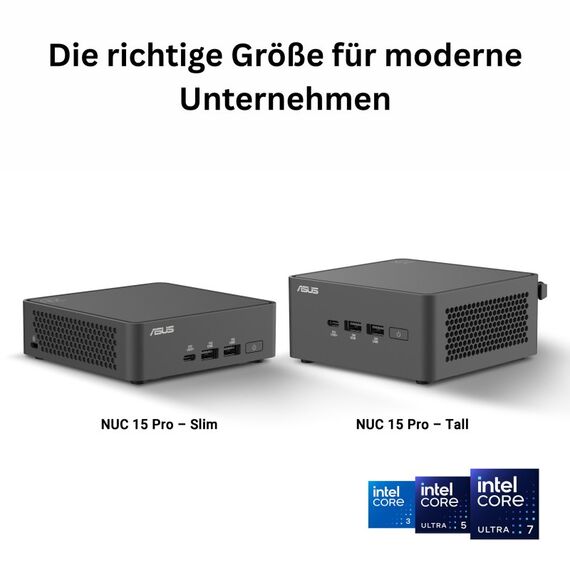 ASUS NUC 15 Pro Tall PC Kit RNUC15CRHU700002 (Intel Core Ultra 7 255H Prozessor, Intel Arc Grafik, Intel WiFi 7, Bluetooth 5.4, ohne Betriebssystem, mit EU-Netzkabel, bis 99 TOPS KI-Leistung, unterstützt OpenClaw & Hermes Agent, 24/7 Betrieb), 2 image