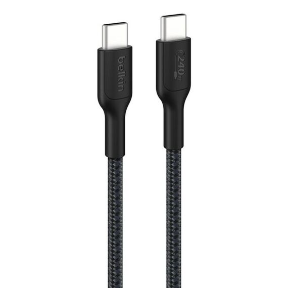 Belkin BoostCharge Pro USB Kabel 3 m USB C 240 W Schwarz, Farbe: Schwarz, Länge: 3 m
