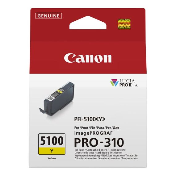 Canon PFI-5100 Y Druckerpatrone 1 Stück(e) Original Gelb