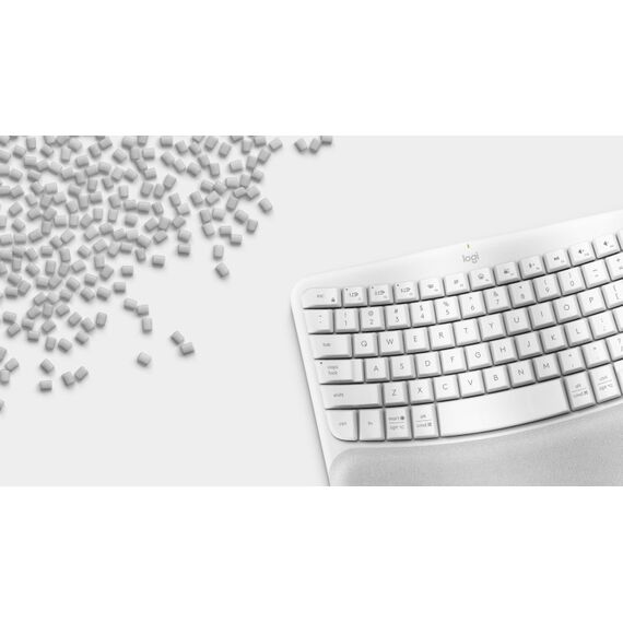 Logitech Wave Keys Tastatur Büro RF Wireless + Bluetooth QWERTZ Schweiz Weiß, Farbe: Weiß, 4 image