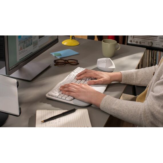 Logitech Wave Keys Tastatur Büro RF Wireless + Bluetooth QWERTZ Schweiz Weiß, Farbe: Weiß, 7 image