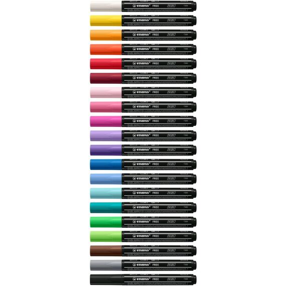 STABILO FREE Acrylic Marker 1 Stück(e) Rundspitze Blau, 8 image