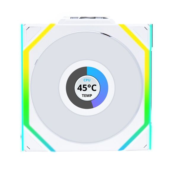 Lian Li UNI FAN SL Wireless LCD 120 Reverse Blade Computergehäuse Ventilator 12 cm Weiß 1 Stück(e), Farbe: Weiß, 2 image