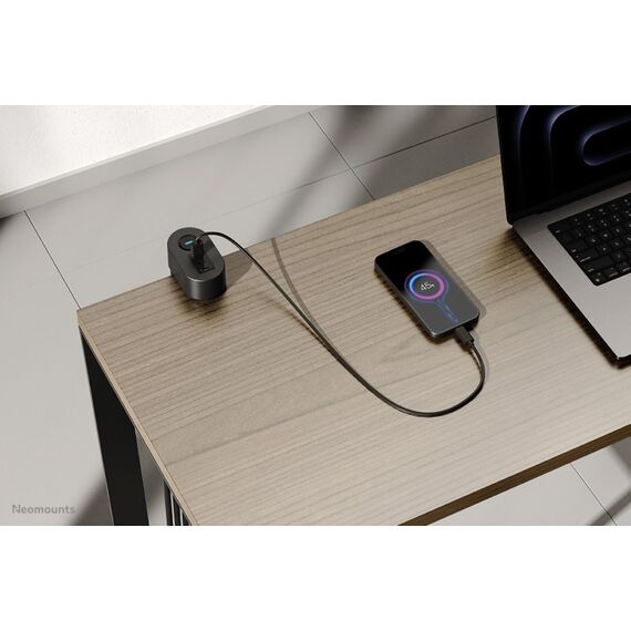 Neomounts DS22-840BL6 Tischsteckdose mit Klemme und USB-C- und USB-A-Anschlüssen - Schnellladung, 7 image