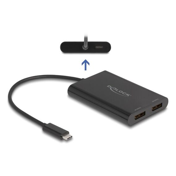 DeLOCK 64308 Videokabel-Adapter 0,2 m USB Typ-C DisplayPort + USB Type-C Schwarz
