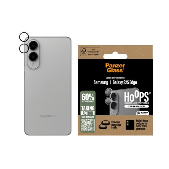 PanzerGlass ® Hoops® Kameraschutz Transparent Samsung S25 Edge, Farbe: Transparent, 2 image