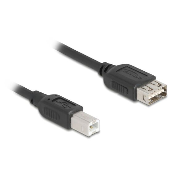 DeLOCK 81532 USB Kabel USB 2.0 3 m USB B USB A 0,48 Gbit/s Schwarz, Farbe: Schwarz, Länge: 3 m