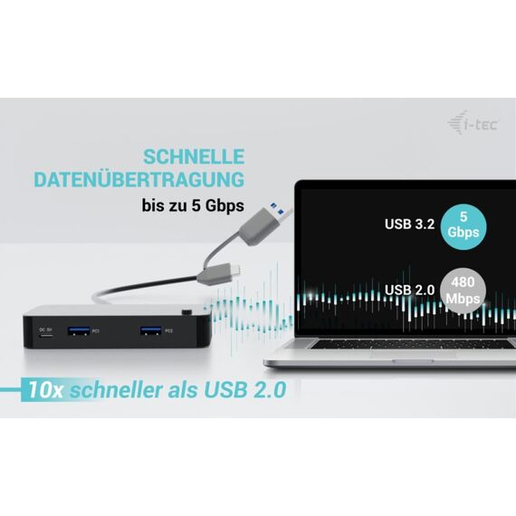 i-tec Universal KVM HUB 2x USB-C + 2x USB-A 3.0, 5 image
