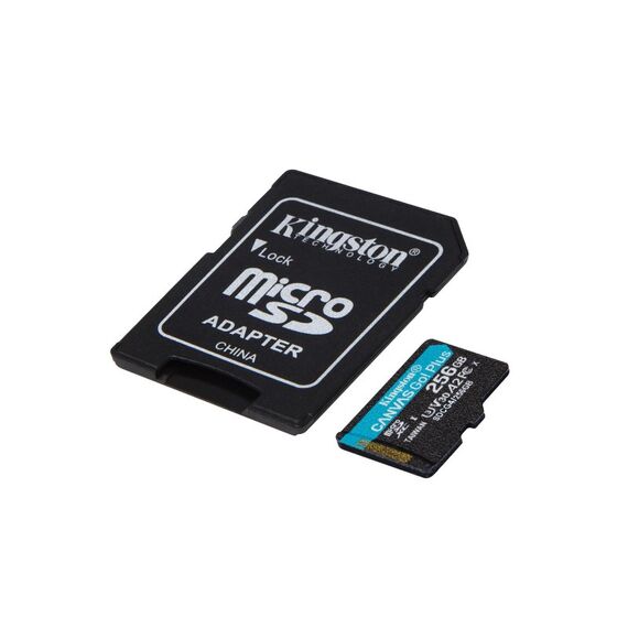 Kingston Technology 256GB microSDXC Canvas Go Plus Gen4 200 MB/s A2 U3 V30-Karte + Adapter, Kapazität: 256 GB, 3 image