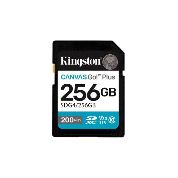 Kingston Technology Canvas Go! Plus 256GB SDXC Canvas Go Plus Gen4 200MB/s C10 UHS-I U3 V30, Kapazität: 256 GB