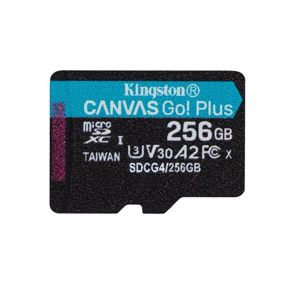 Kingston Technology 256GB microSDXC Canvas Go Plus Gen4 200R A2 U3 Einzelpaket ohne ADP