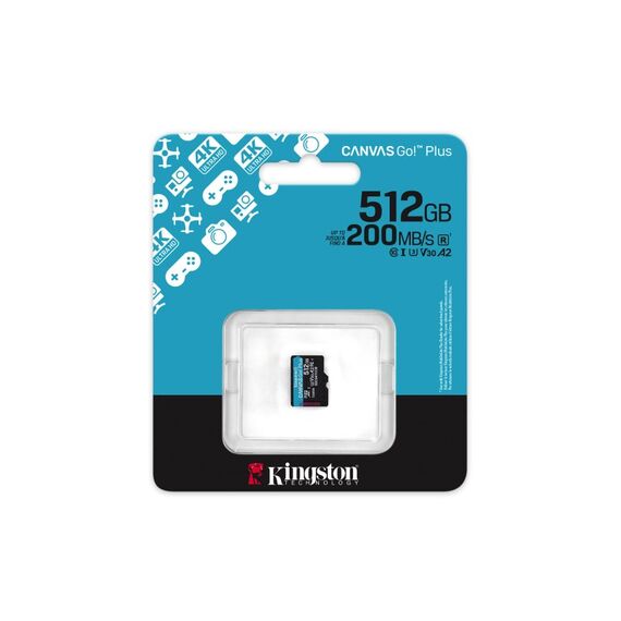 Kingston Technology 512GB microSDXC Canvas Go Plus Gen4 200R A2 U3 Einzelpaket ohne ADP, 3 image