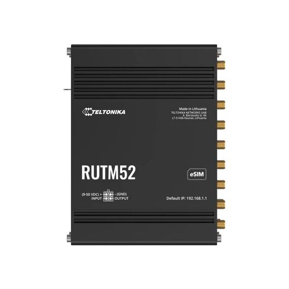 Teltonika RUTM52 WLAN-Router Gigabit Ethernet Dual-Band (2,4 GHz/5 GHz) 5G Schwarz