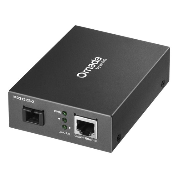 TP-Link Omada MC212CS-20 Netzwerk Medienkonverter 1000 Mbit/s 1550 nm Einzelmodus Schwarz