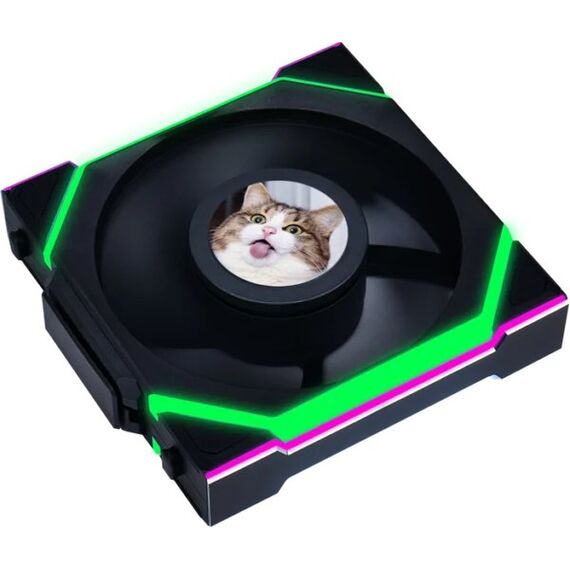 Lian Li UNI FAN SL Wireless LCD 120 Reverse Blade Computergehäuse Ventilator 12 cm Schwarz 3 Stück(e), Farbe: Schwarz, 4 image
