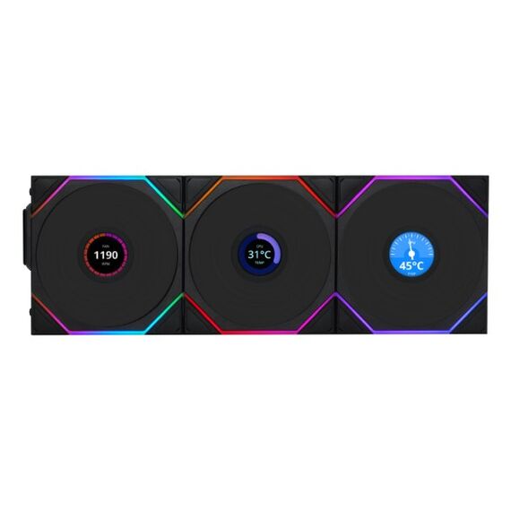 Lian Li Uni Fan TL120 LCD Reverse Blade Wireless Computergehäuse Ventilator 12 cm Schwarz 1 Stück(e), 2 image