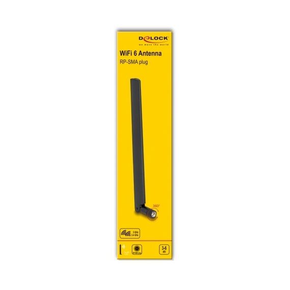 DeLOCK 90677 Netzwerk-Antenne Omnidirektionale Antenne RP-SMA 6 dBi, 2 image
