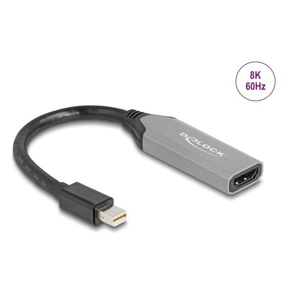 DeLOCK 64331 Videokabel-Adapter 0,15 m Mini DisplayPort HDMI Schwarz, Grau