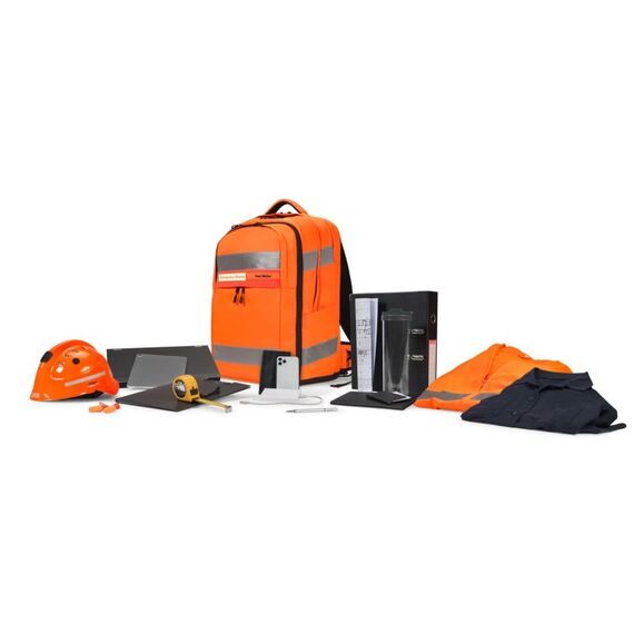 DICOTA Hi-Vis V2 Rucksack Orange Recyceltes Polyethylenterephthalat (rPET), Thermoplastische Polyurethane (TPU), 7 image