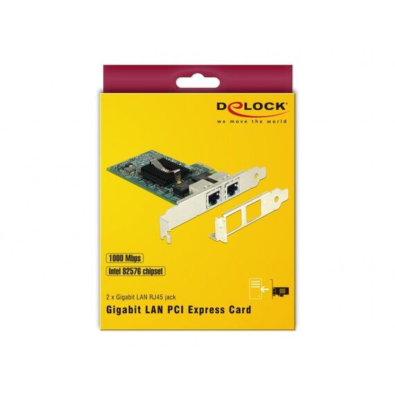 DeLOCK 89944 Netzwerkkarte Eingebaut Ethernet 1000 Mbit/s, 4 image