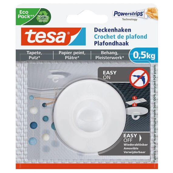TESA 77781-00000-01 Wandhalterung Drinnen Universalhaken Weiß 2 Stück(e), 2 image