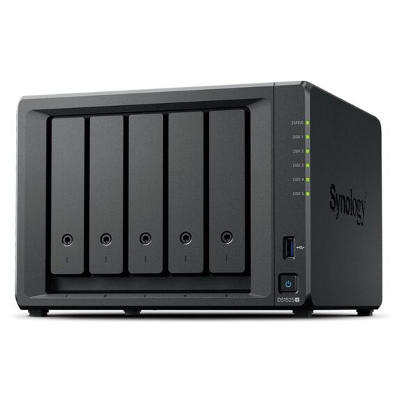 Synology DiskStation DS1525+ NAS & Speicherserver Ryzen Embedded V1500B 8 GB DDR4 0 TB Schwarz