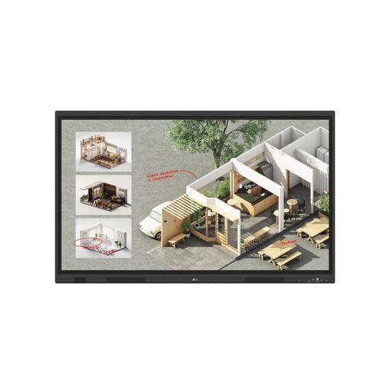 LG CreateBoard Standard Interaktives Whiteboard 139,7 cm (55") 3840 x 2160 Pixel Touchscreen Schwarz