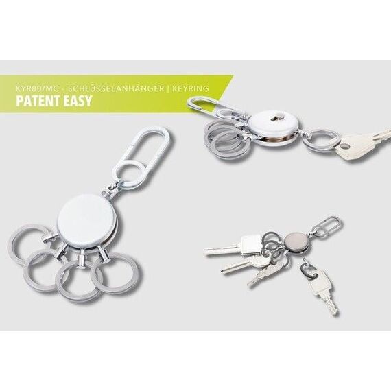 TROIKA PATENT EASY Schlüsselring Silber, Farbe: Silber, 5 image
