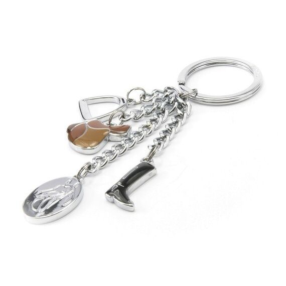 TROIKA KR13-17/CH Schlüsselring/Etui Schlüsselanhänger Schwarz, Braun, Silber, 3 image