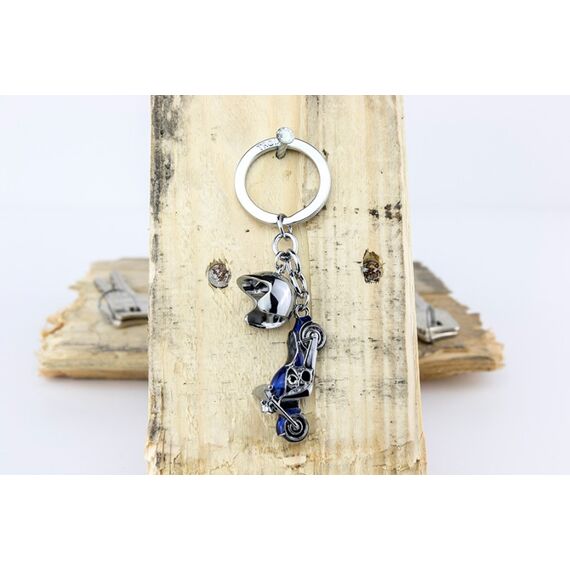 TROIKA KR13-23/CH Schlüsselring/Etui Schlüsselanhänger Blau, Silber, 3 image