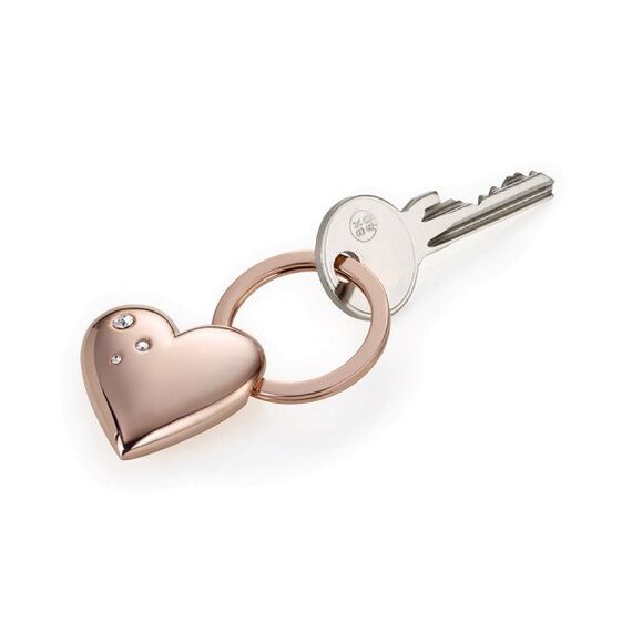 TROIKA KR15-32/RG Schlüsselring/Etui Schlüsselanhänger Rosa-Goldfarben