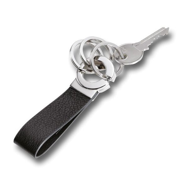 TROIKA KR8-02/LE Schlüsselring/Etui Schlüsselanhänger Schwarz, Silber