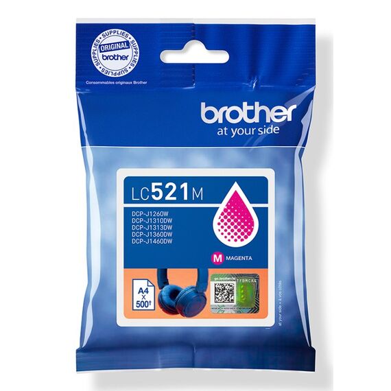 Brother LC521M Druckerpatrone 1 Stück(e) Original Magenta