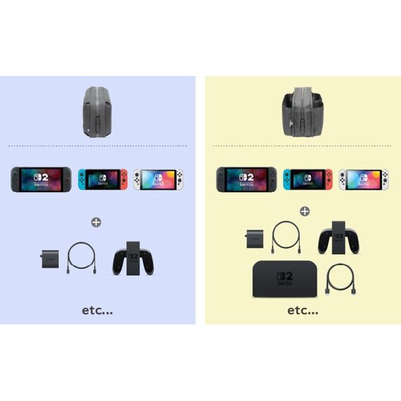 Hori Reversible Travel Beuteltasche Nintendo Schwarz, 5 image
