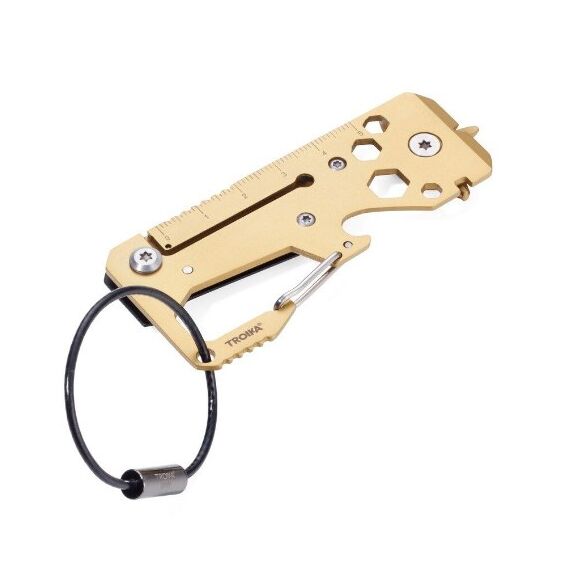 TROIKA KTL25/GO Multi-Tool-Zange Schlüsselkette 10 Werkzeug Schwarz, Gold, 3 image