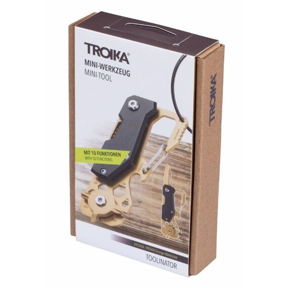 TROIKA KTL25/GO Multi-Tool-Zange Schlüsselkette 10 Werkzeug Schwarz, Gold, 4 image