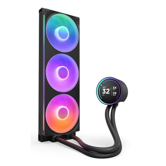 NZXT Kraken Elite 420 RGB Prozessor All-in-One-Flüssigkeitskühler 14 cm Schwarz 1 Stück(e), Farbe: Schwarz, 3 image