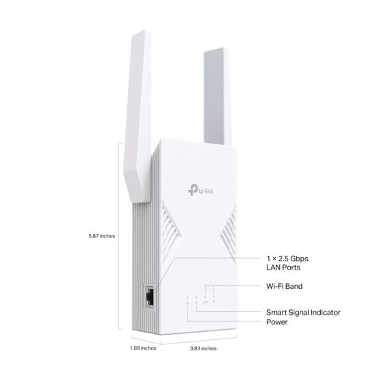 TP-Link BE3600 Netzwerksender & -empfänger Weiß 2500 Mbit/s, 8 image