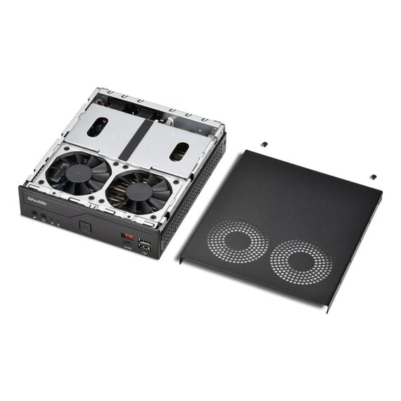 Shuttle Slim PC DH810 , S1851, 1x HDMI (2.1), 1x DP, 1x USB-C (DP), 1x 2.5" , 2x M.2, 2x LAN (Intel 1G + 2.5G), 2x COM, 24/7 Dauerbetrieb, inkl. VESA, 4 image
