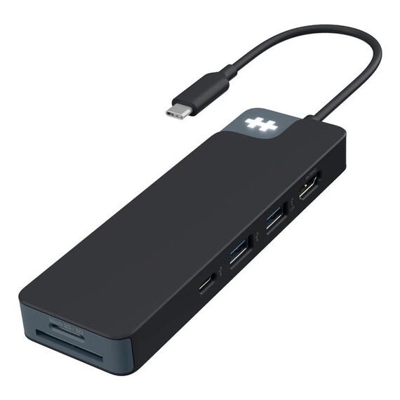 HYPER HD4102BKGL Schnittstellen-Hub USB 3.2 Gen 1 (3.1 Gen 1) Type-C 5000 Mbit/s Schwarz, Farbe: Schwarz