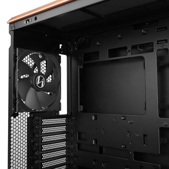 Lian Li Lancool LAN217X Computer-Gehäuse Midi Tower Schwarz, Holz, Farbe: Schwarz, Holz, 3 image