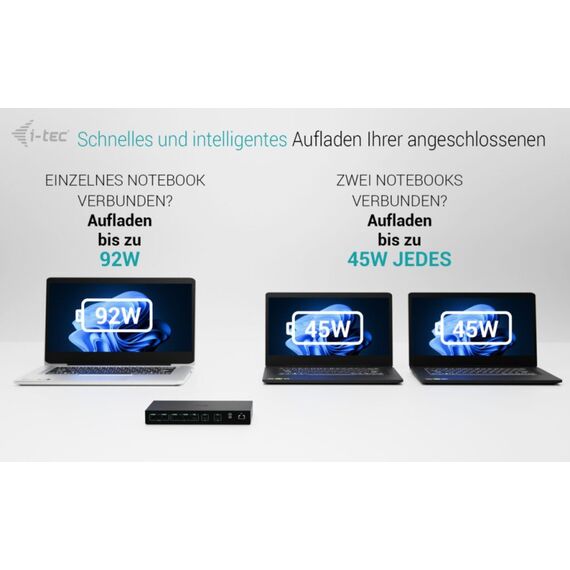 i-tec USB-C KVM Dock PRO for Three Hosts, Dual Video, with 2x Power Delivery, max 92W, 8 image