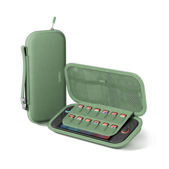 Belkin ENA002HQSE Schutzhülle für tragbare Spielkonsolen Beuteltasche Nintendo Polyester, Samt Grün, Farbe: Grün