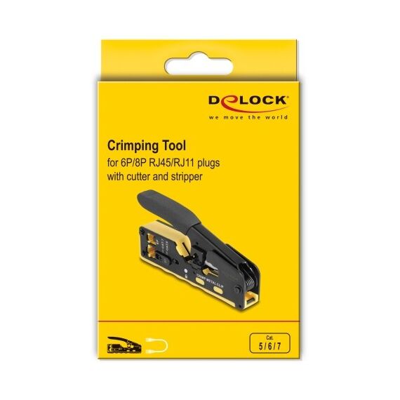 DeLOCK 90583 Kabel-Crimper Crimpwerkzeug Schwarz, Gelb, 5 image